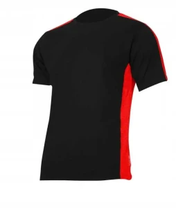 L4022703 Koszulka T-shirt 180G/M2 czarno-czerwona rozmiar L