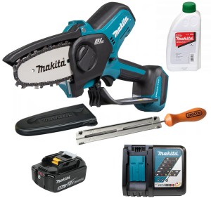 Mini Piła łańcuchowa MAKITA DUC101 18V 10cm z akumulatorem 5,0 Ah i ładowarką