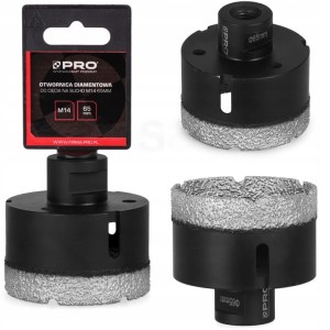 Otwornica Diamentowa Na Sucho Do Szlifierki M14 65mm PRO FACHMAYER