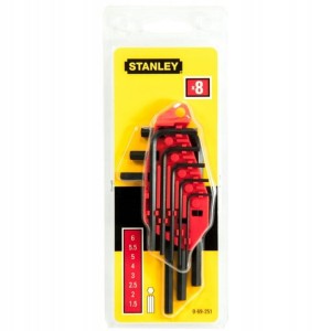 Klucze Imbusowe Sześciokatne 1,5-6mm 8 Elementów Stanley 0-69-251