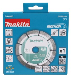 Tarcza Diamentowa DIAMAK Na Sucho 125x 22,23mm Makita D-80086